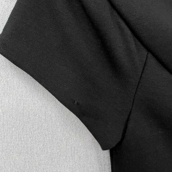 MAJE Off the Shoulder Bodysuit Womens 1 Small Black Double V-neck Short Sleeve - Picture 11 of 15